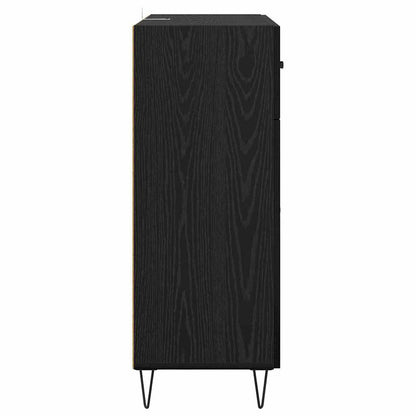 Credenza Rovere Nero 69,5 x 34 x 90 cm Legno multistrato