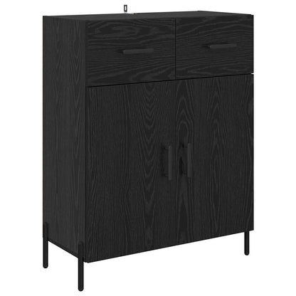Credenza Rovere Nero 69,5 x 34 x 90 cm Legno multistrato