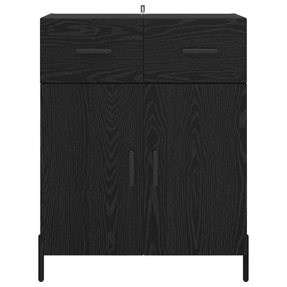 Credenza Rovere Nero 69,5 x 34 x 90 cm Legno multistrato