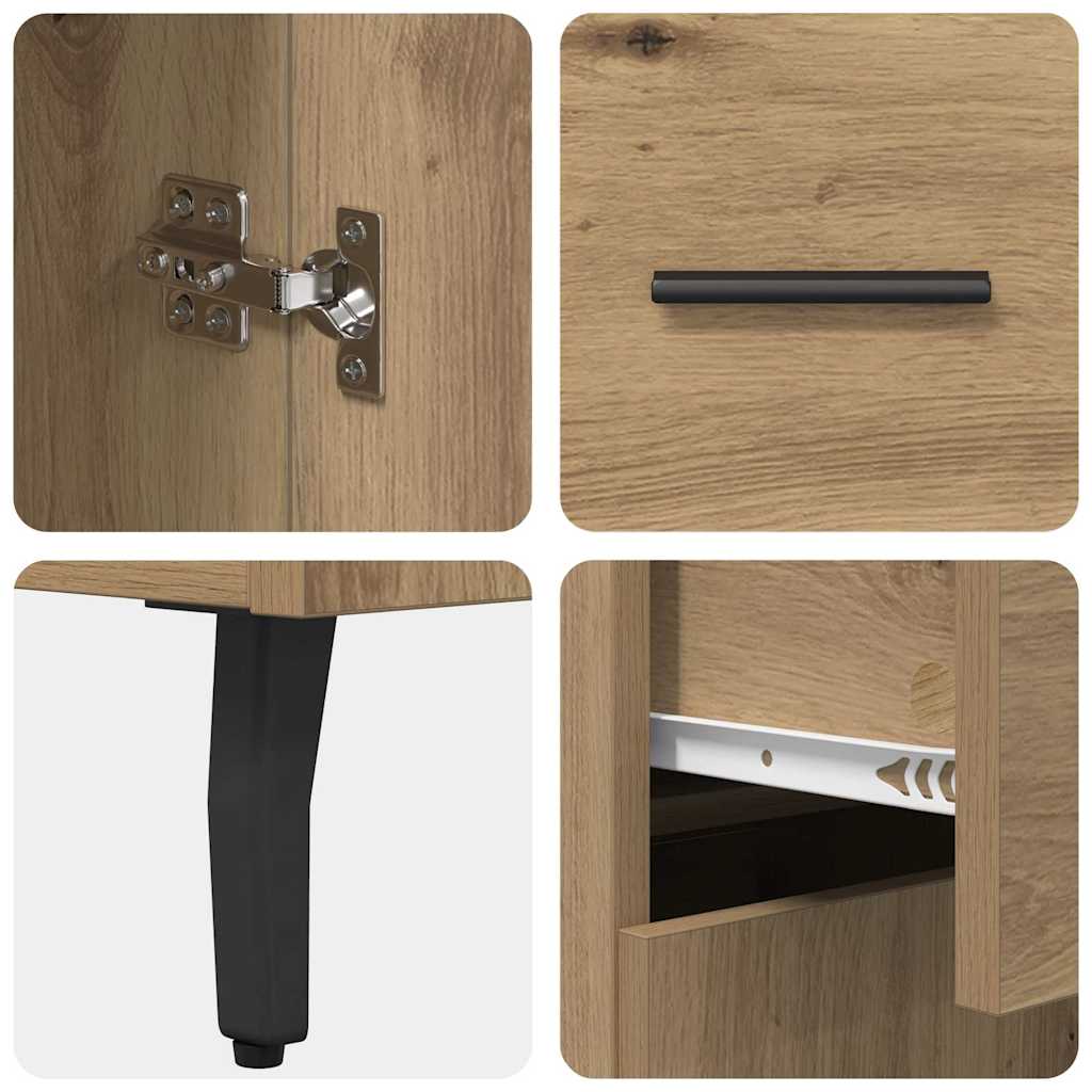 Credenza Rovere artigianale 69,5 x 34 x 90 cm Legno multistrato