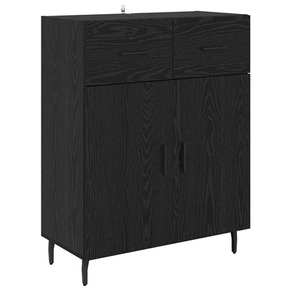 Credenza Rovere Nero 69,5 x 34 x 90 cm Legno multistrato