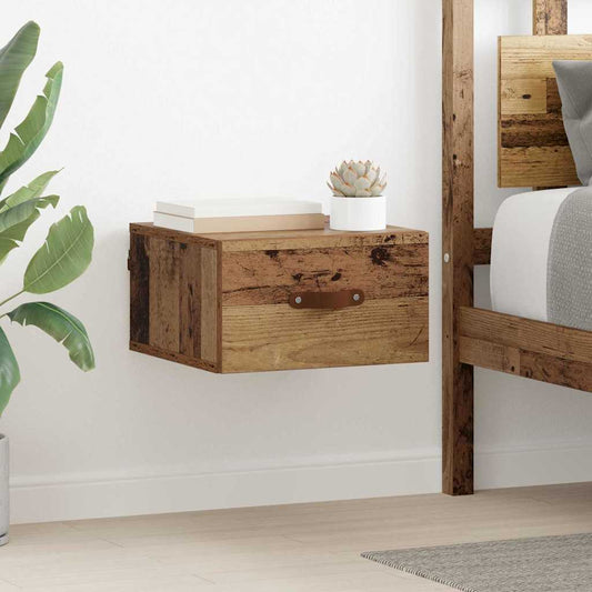 Mobiletto da comodino a parete Legno vecchio 35 x 35 x 20 cm | homemem39