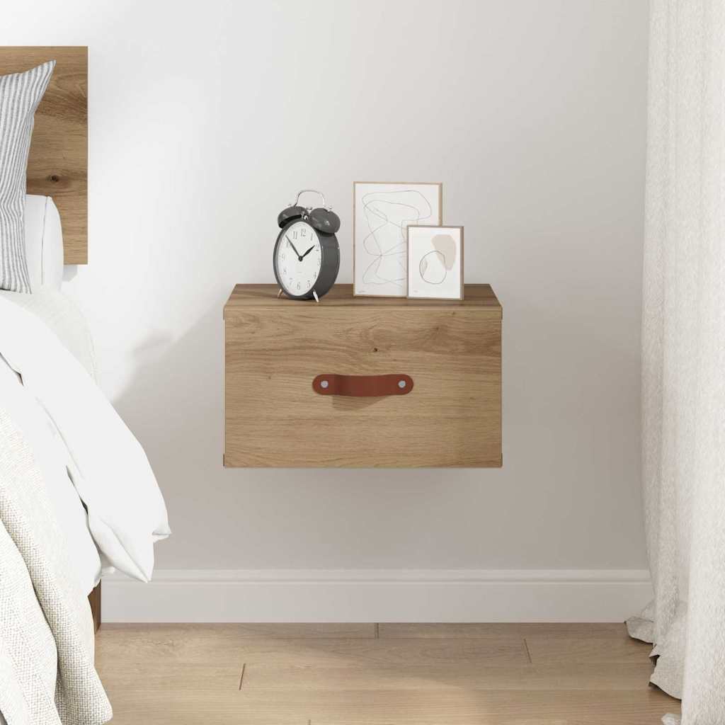 Mobiletto da comodino a parete Rovere artigianale | homemem39