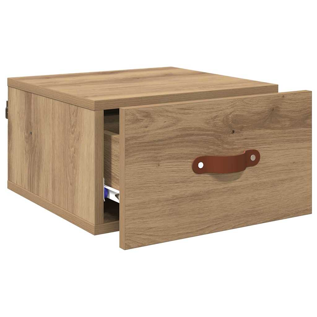Mobiletto da comodino a parete Rovere artigianale | homemem39