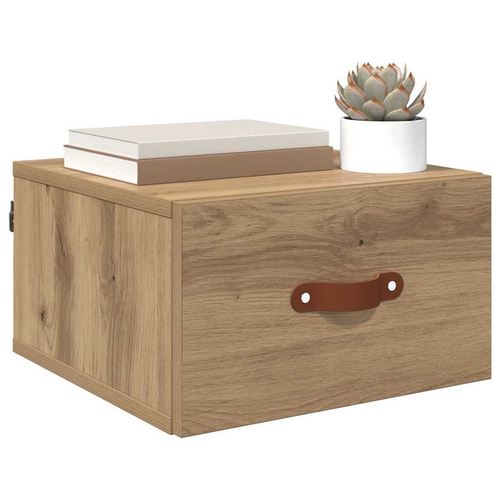 Mobiletto da comodino a parete Rovere artigianale | homemem39
