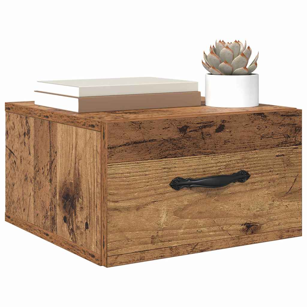 Armadio da Notte con cassetto Legno vecchio 35 x 35 x 20 cm