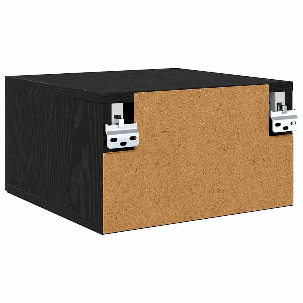 Armadio da Notte con cassetto 2 pcs Rovere nero 35 x 35 x 20 cm