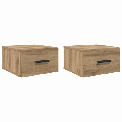 Armadio da Notte 2 pcs Rovere artigianale 35 x 35 x 20 cm | homemem39