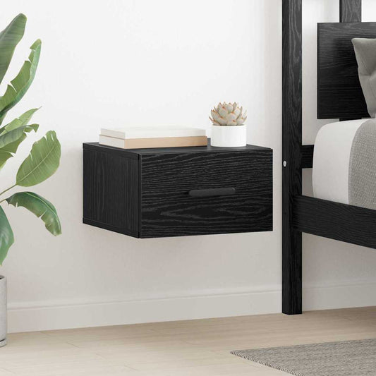 Armadio da Notte Rovere Nero 35 x 35 x 20 cm Legno multistrato | homemem39