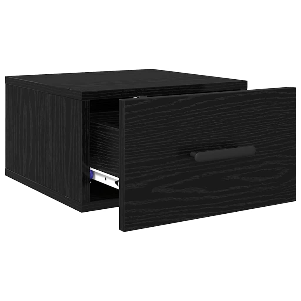 Armadio da Notte Rovere Nero 35 x 35 x 20 cm Legno multistrato | homemem39