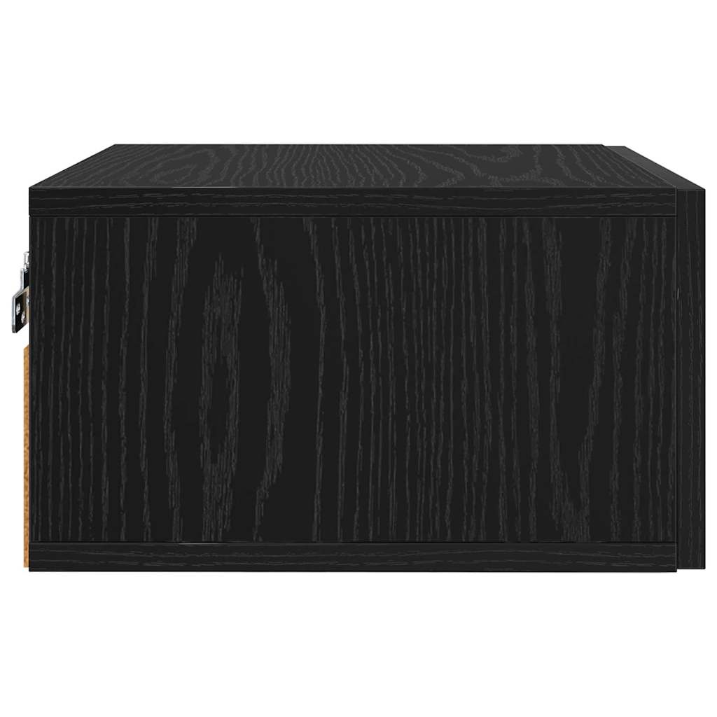 Armadio da Notte Rovere Nero 35 x 35 x 20 cm Legno multistrato | homemem39