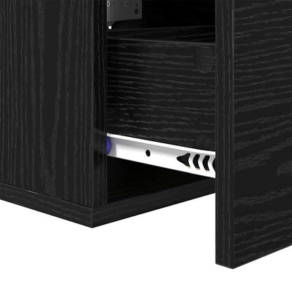 Armadio da Notte 2 pcs Rovere Nero 35 x 35 x 20 cm | homemem39