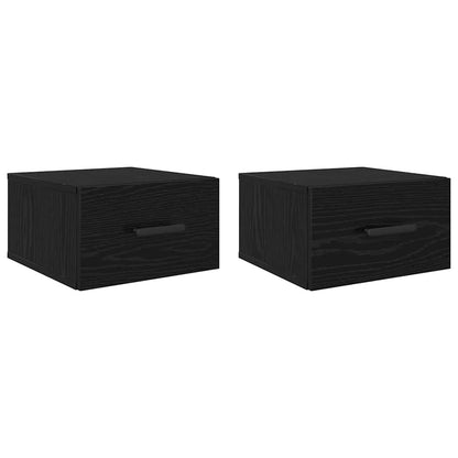 Armadio da Notte 2 pcs Rovere Nero 35 x 35 x 20 cm | homemem39