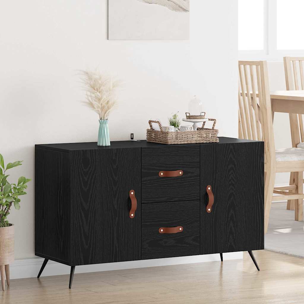 Credenza Rovere Nero 100 x 36 x 60 cm Legno multistrato