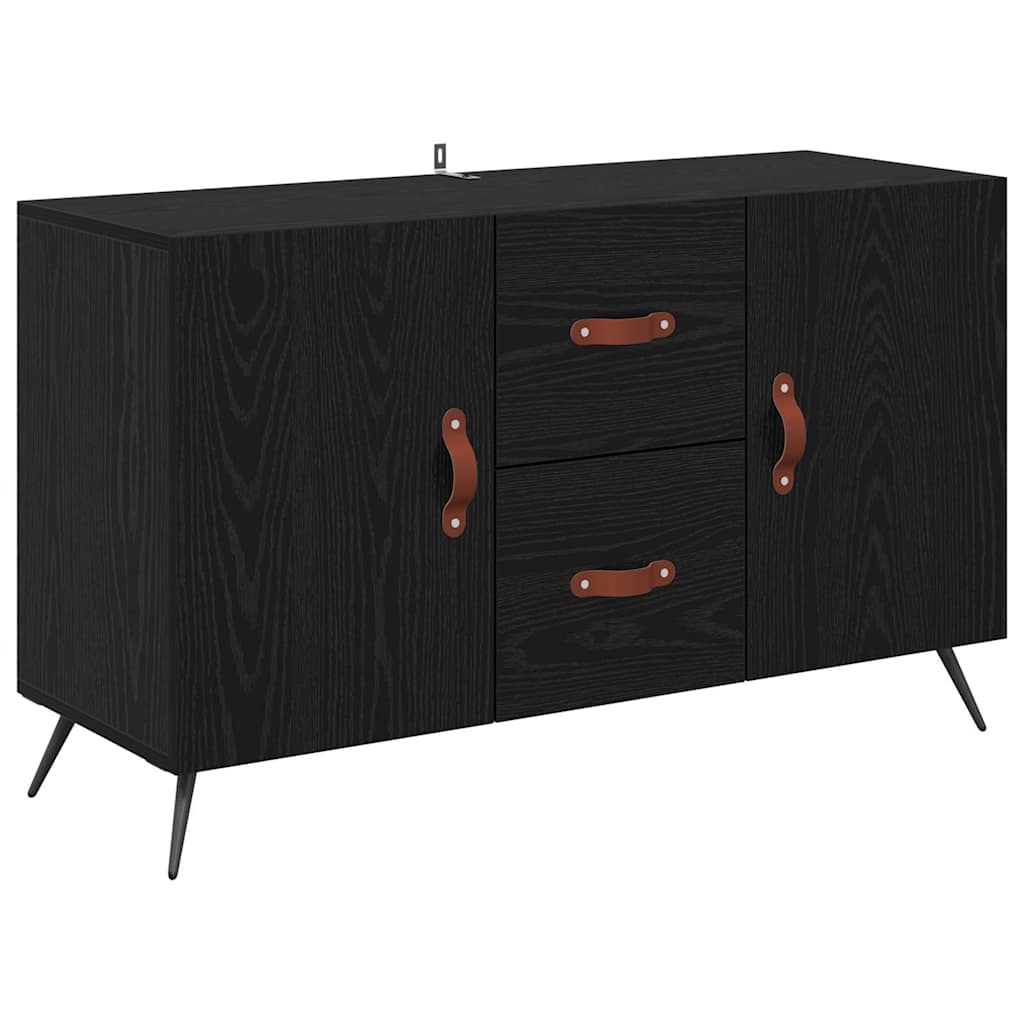 Credenza Rovere Nero 100 x 36 x 60 cm Legno multistrato