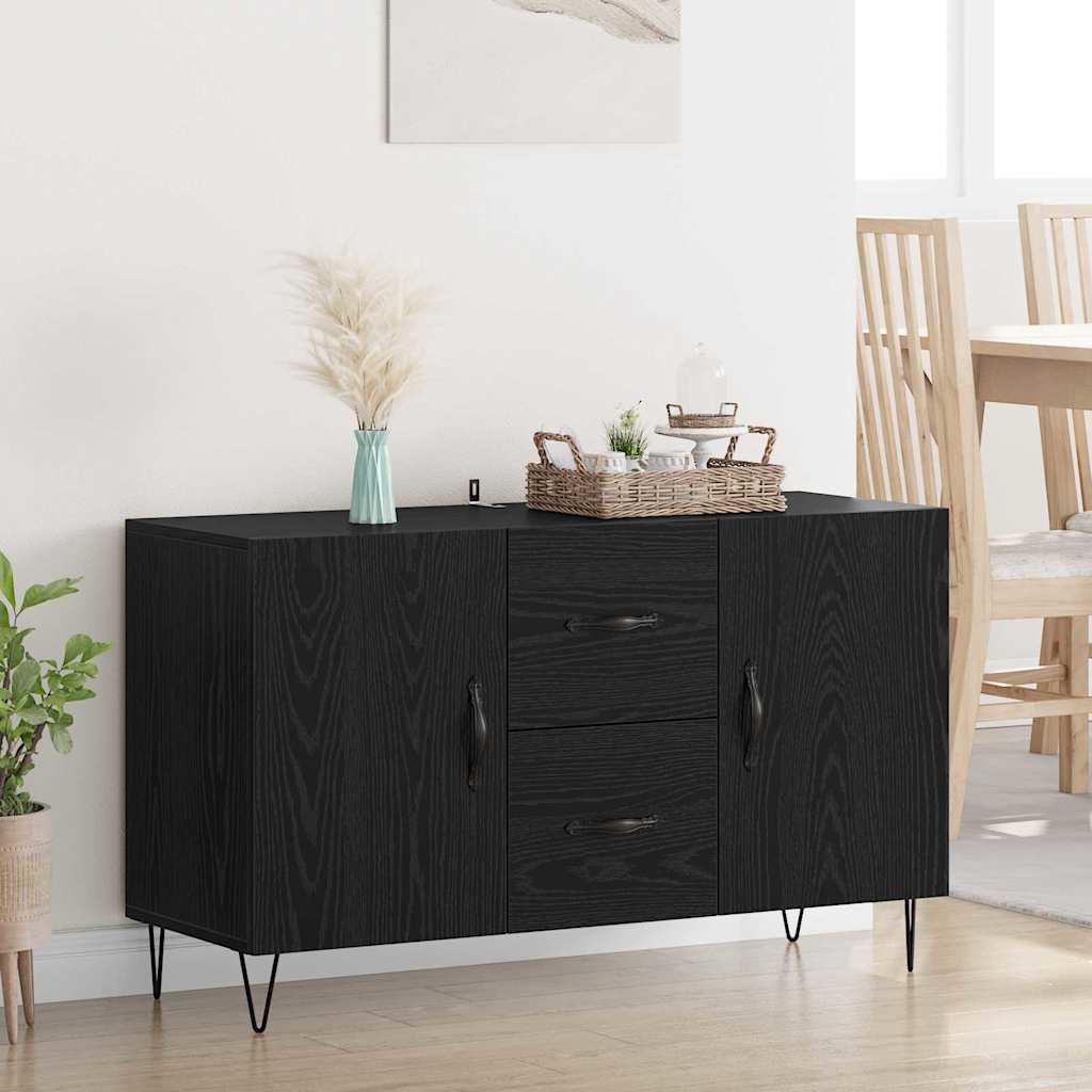 Credenza Rovere Nero 100 x 36 x 60 cm Legno multistrato