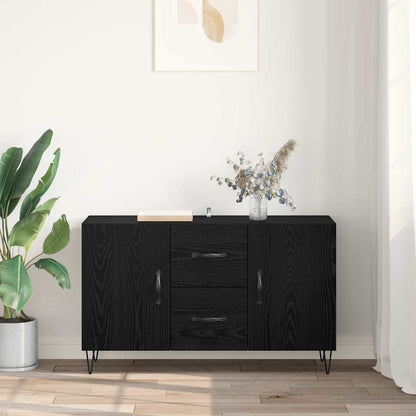 Credenza Rovere Nero 100 x 36 x 60 cm Legno multistrato
