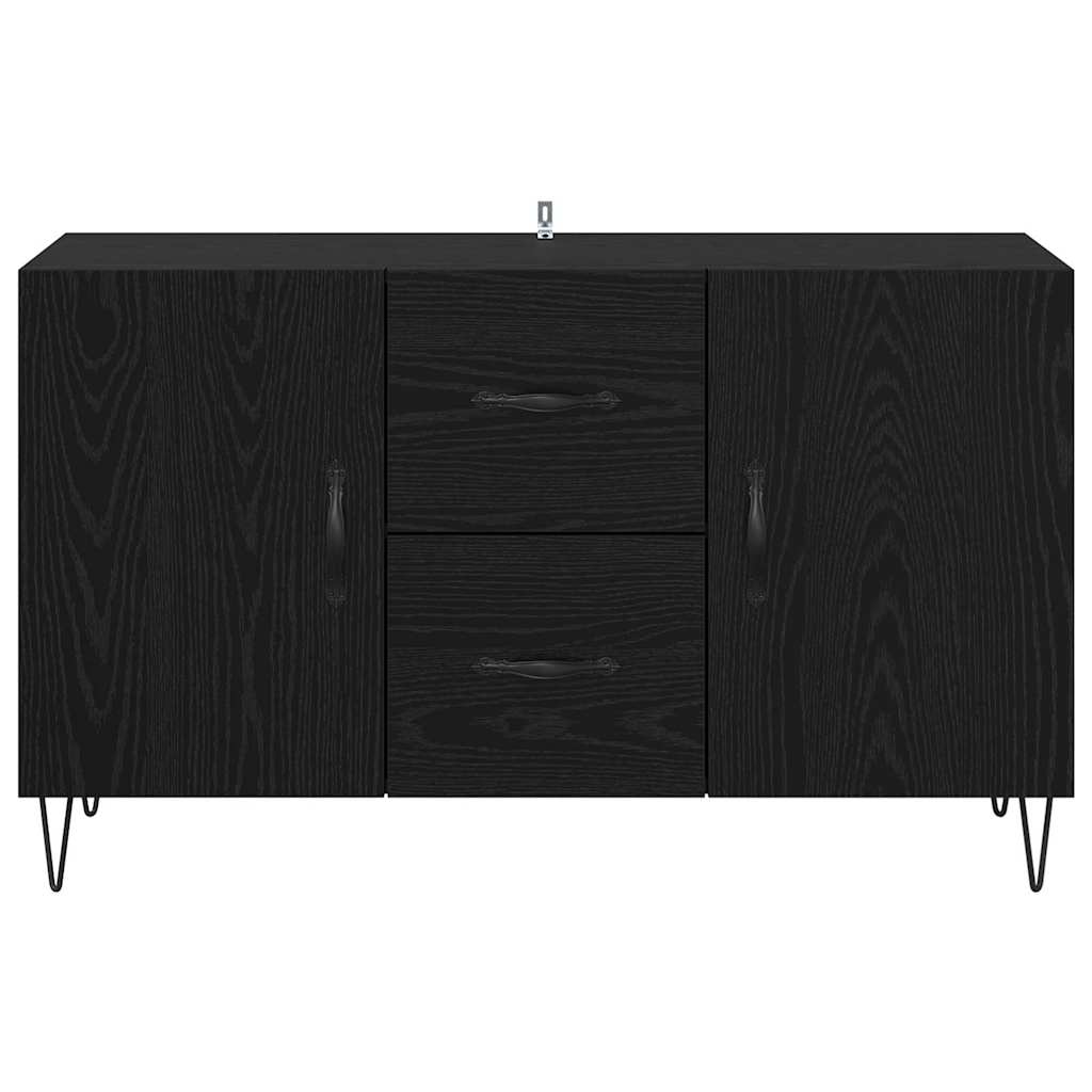 Credenza Rovere Nero 100 x 36 x 60 cm Legno multistrato