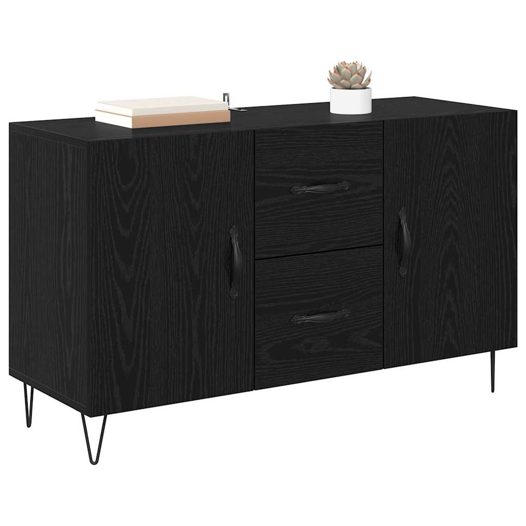 Credenza Rovere Nero 100 x 36 x 60 cm Legno multistrato