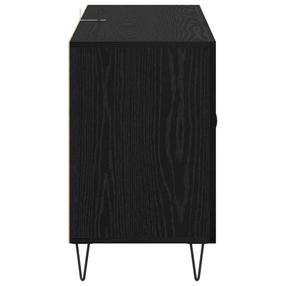 Credenza Rovere Nero 100 x 36 x 60 cm Legno multistrato