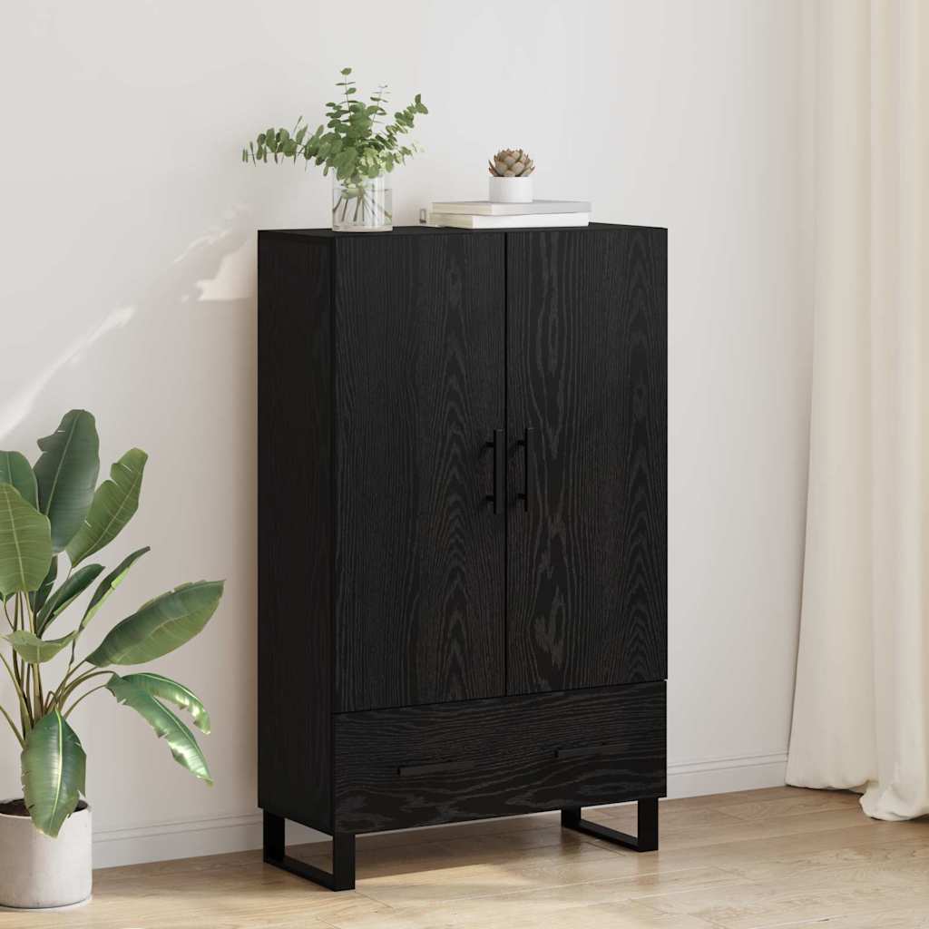 Credenza Rovere Nero 69,5 x 30 x 115 cm Legno ingegnerizzato