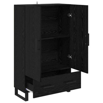Credenza Rovere Nero 69,5 x 30 x 115 cm Legno ingegnerizzato