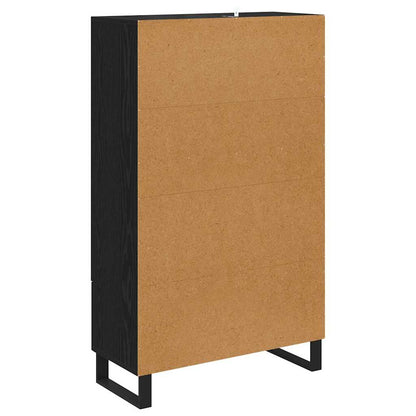 Credenza Rovere Nero 69,5 x 30 x 115 cm Legno ingegnerizzato