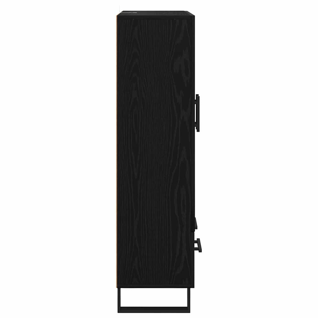 Credenza Rovere Nero 69,5 x 30 x 115 cm Legno ingegnerizzato