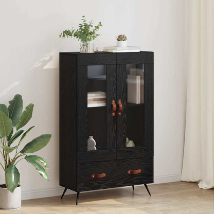 Credenza con cassetto Rovere Nero 69,5 x 31 x 115 cm