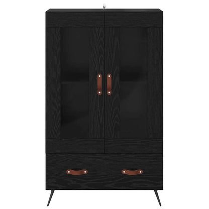 Credenza con cassetto Rovere Nero 69,5 x 31 x 115 cm