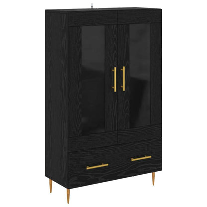 Credenza con cassetto Rovere Nero 69,5 x 31 x 115 cm