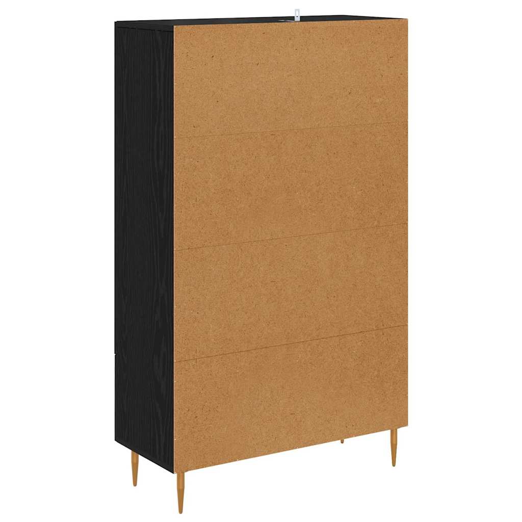 Credenza con cassetto Rovere Nero 69,5 x 31 x 115 cm