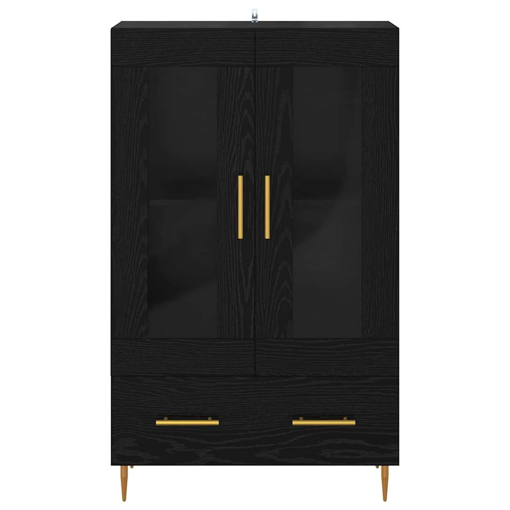 Credenza con cassetto Rovere Nero 69,5 x 31 x 115 cm