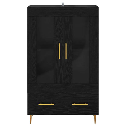 Credenza con cassetto Rovere Nero 69,5 x 31 x 115 cm