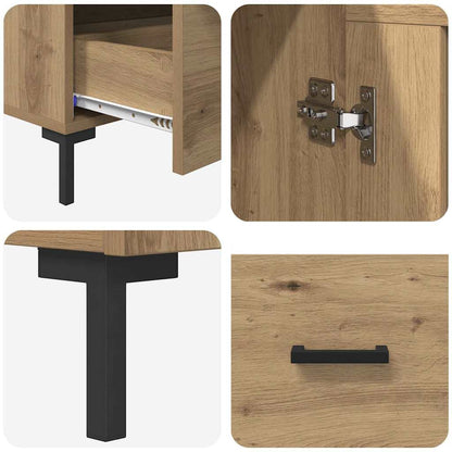 Credenza con cassetto Rovere artigianale 69,5 x 31 x 115 cm