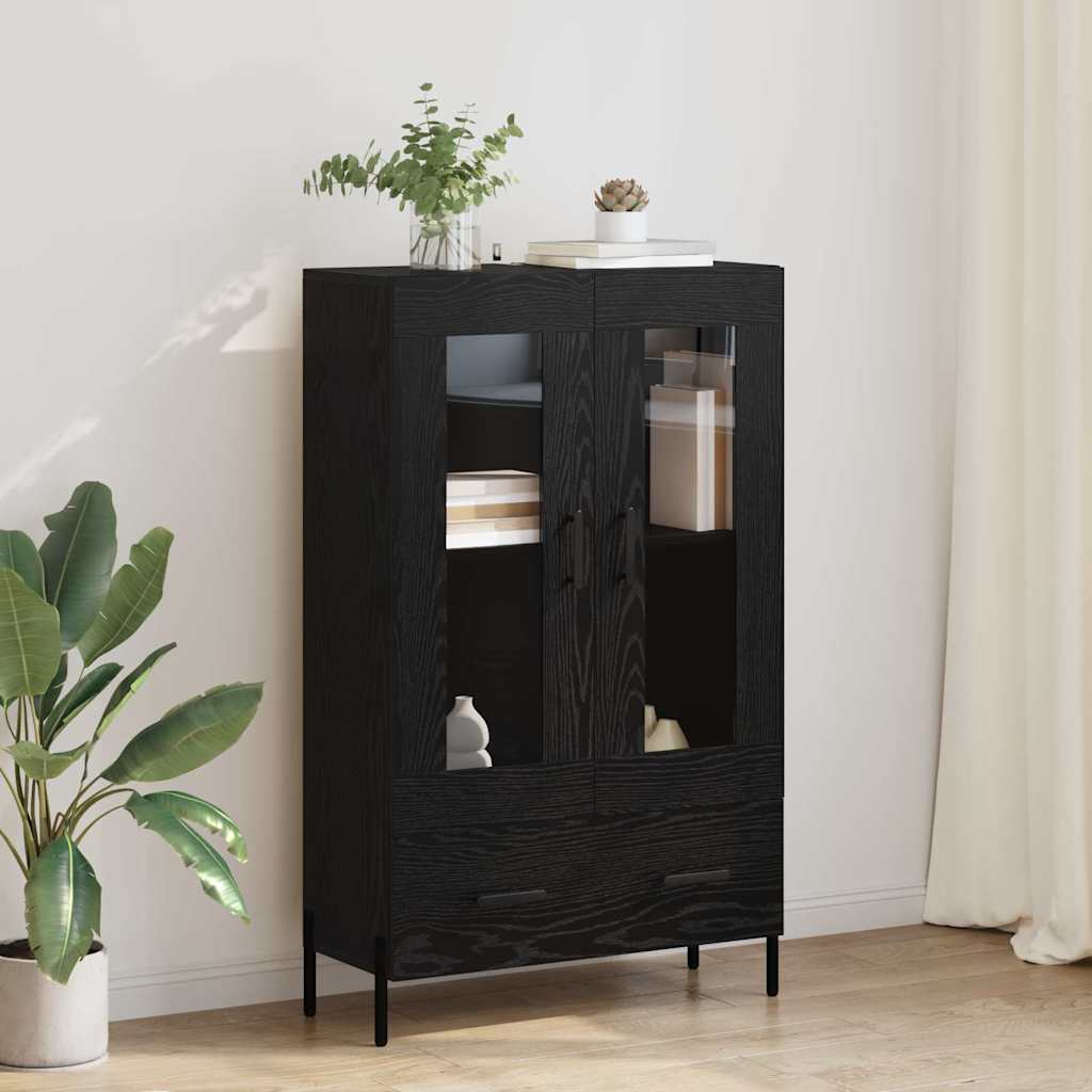 Credenza con cassetto Corona Rovere Nero 69,5 x 31 x 115 cm