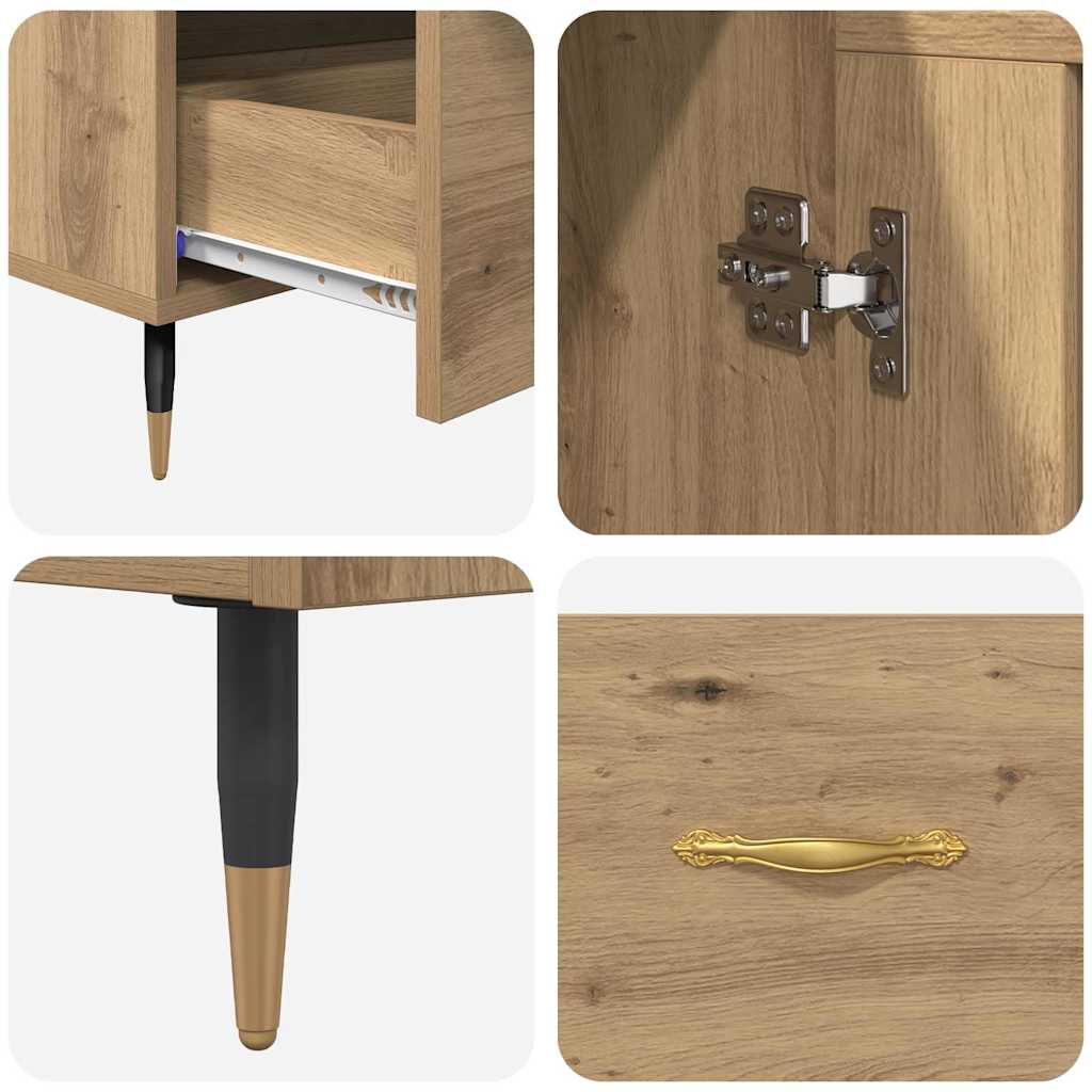 Credenza con cassetto Rovere artigianale 69,5 x 31 x 115 cm