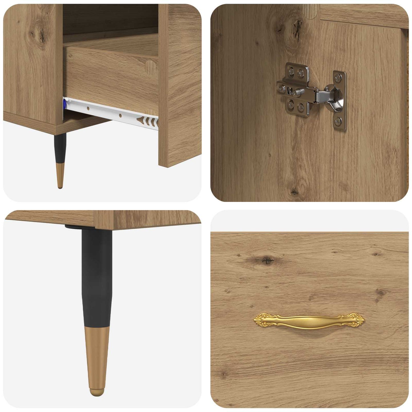 Credenza con cassetto Rovere artigianale 69,5 x 31 x 115 cm | homemem39
