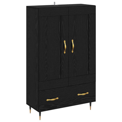 Credenza Rovere Nero 69,5 x 31 x 115 cm Legno multistrato | homemem39