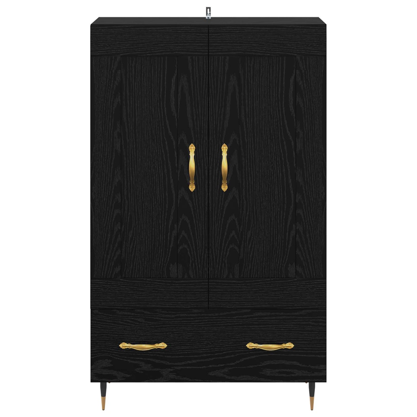 Credenza Rovere Nero 69,5 x 31 x 115 cm Legno multistrato | homemem39