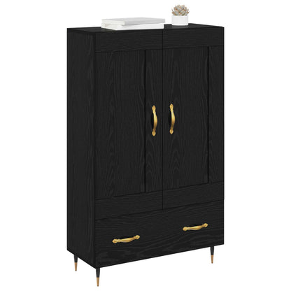 Credenza Rovere Nero 69,5 x 31 x 115 cm Legno multistrato | homemem39