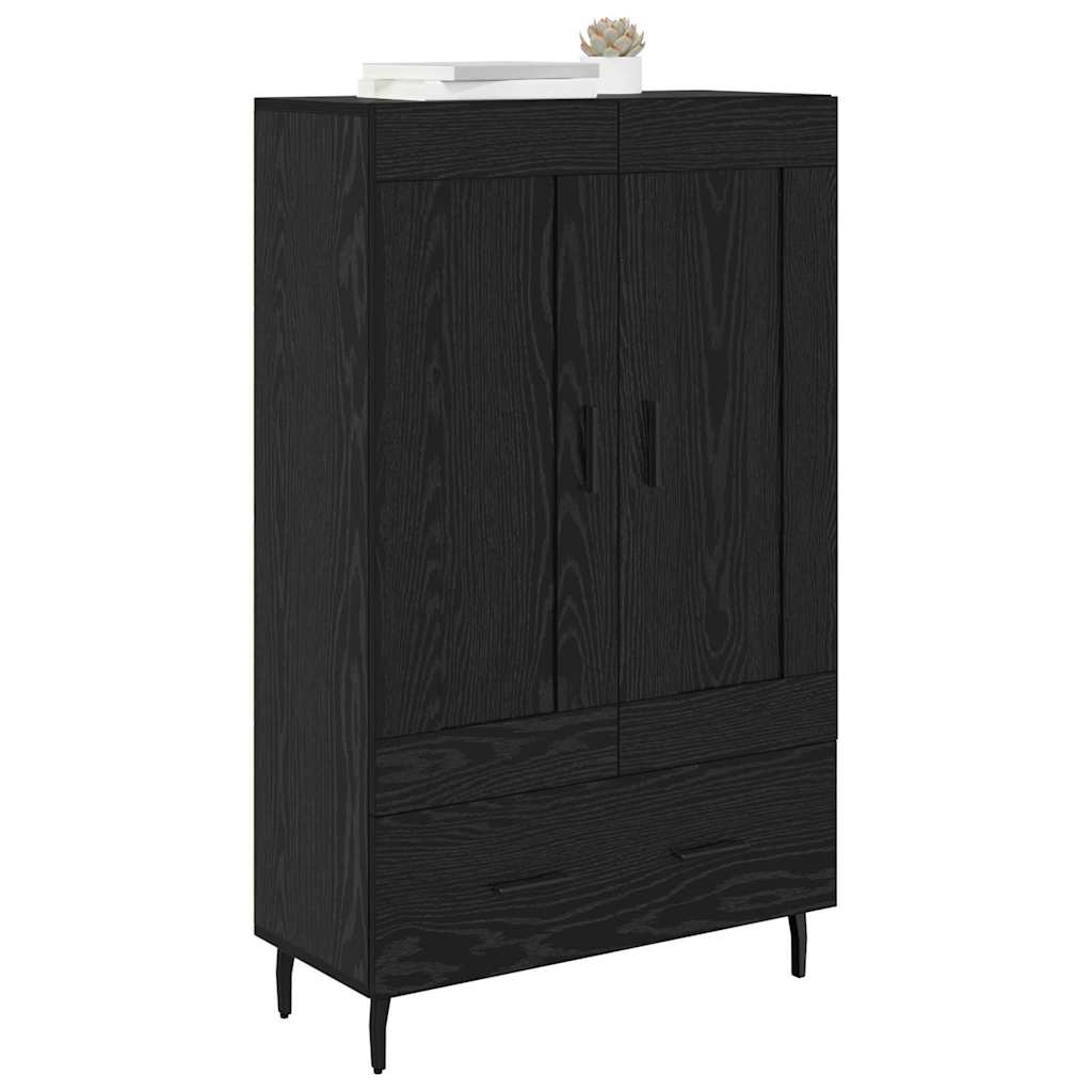 Credenza Rovere Nero 69,5 x 31 x 115 cm Legno multistrato