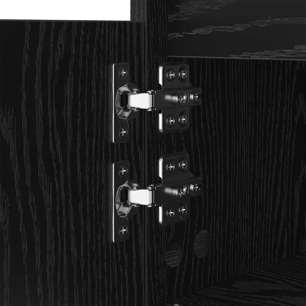 Tavolino da salotto con cassetto Rovere nero 90 x 60 x 35 cm