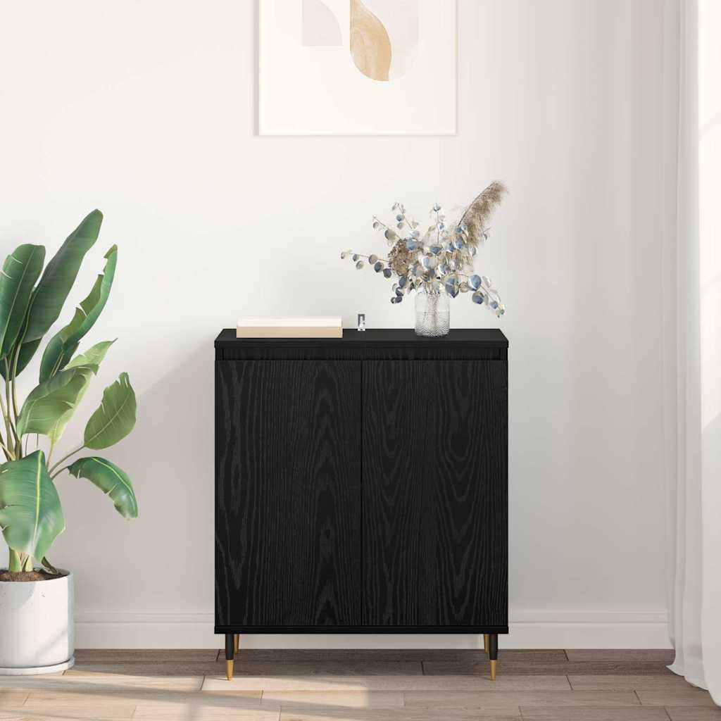 Credenza Rovere Nero 60 x 35 x 70 cm Legno multistrato