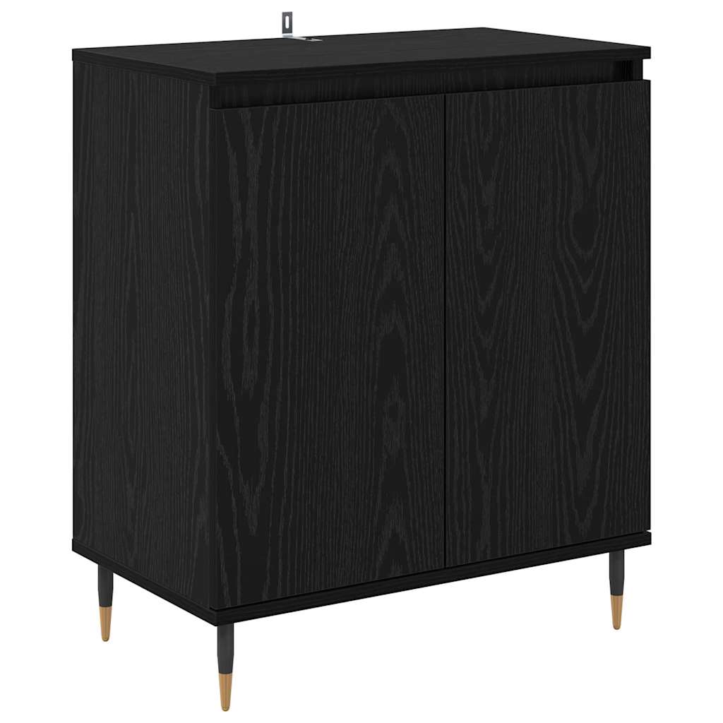 Credenza Rovere Nero 60 x 35 x 70 cm Legno multistrato