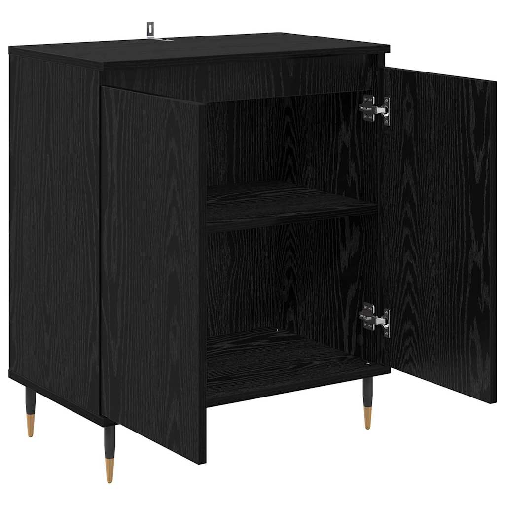 Credenza Rovere Nero 60 x 35 x 70 cm Legno multistrato
