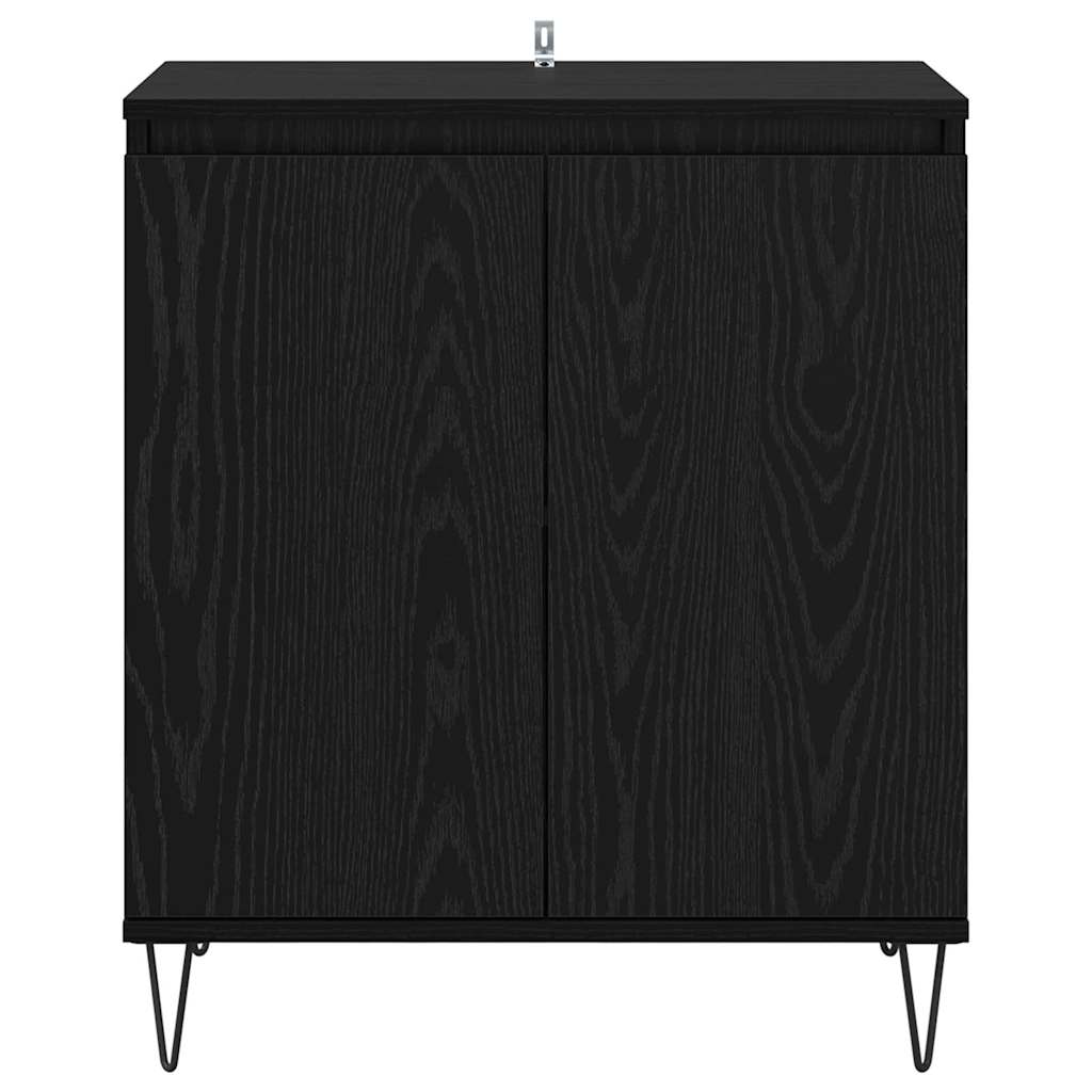 Credenza Rovere Nero 60 x 35 x 70 cm Legno multistrato