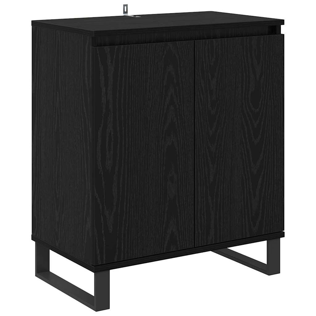 Credenza Rovere Nero 60 x 35 x 70 cm Legno multistrato