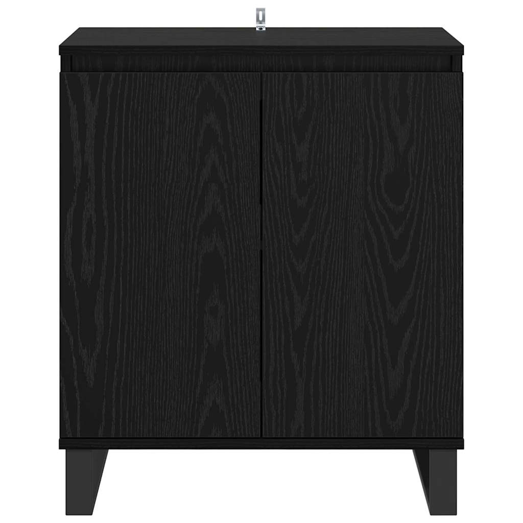 Credenza Rovere Nero 60 x 35 x 70 cm Legno multistrato