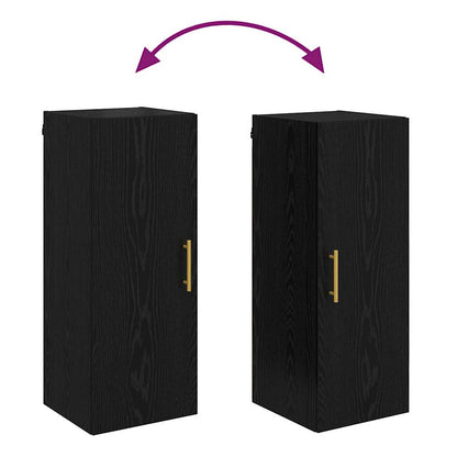 Pensile Rovere Nero 34,5 x 34 x 90 cm Legno multistrato | homemem39